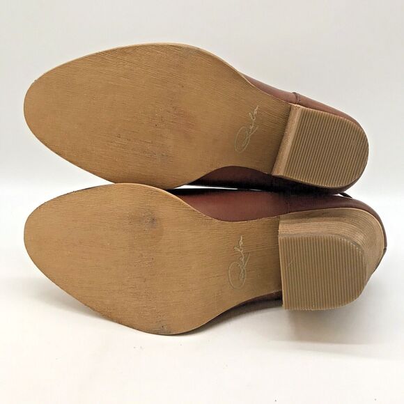 Reba KC Brown Leather Shooties Boots Women's 7.5M Ankle Booties Western Shoes - Picture 8 of 12